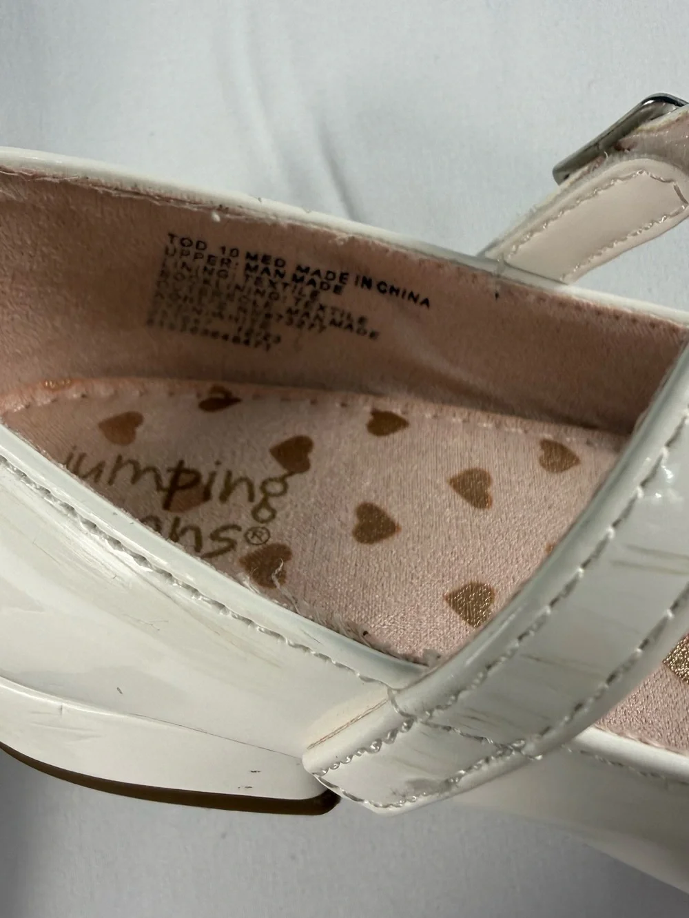 jumping beans White Patent Mary Jane Dress Shoes for Kids